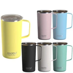 ספל תרמי נירוסטה 6690 Tower Mug ציפוי קרמי פנימי PURAMIC מכסה טריטן 600 מ"ל