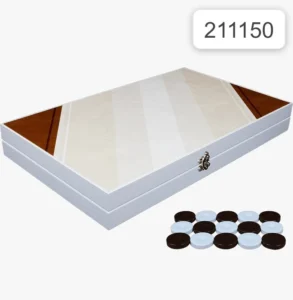 משחק שש בש 211150 דמוי עור חום יוקרתי