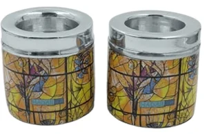 זוג פמוטים 2823 אלומיניום והדפס אפוקסי