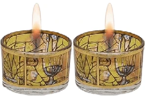 זוג פמוטים זכוכית חלונות שאגאל 5475