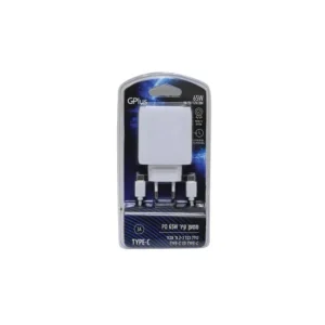 מטען קיר TYPE-C PD 65W +כבל TYPE-C