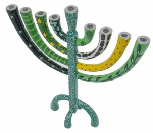 חנוכיה מעוצבת בצבע אמייל בעבודת יד 9244 דגם The Classic Premium.