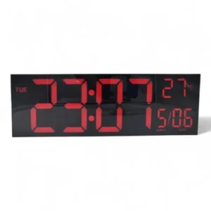 שעון קיר דיגיטלי 1606 מחליף צבעים עם שלט 39*13 ס"מ RGB