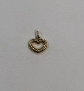 תליון זהב צהוב 14K צורת לב חלול